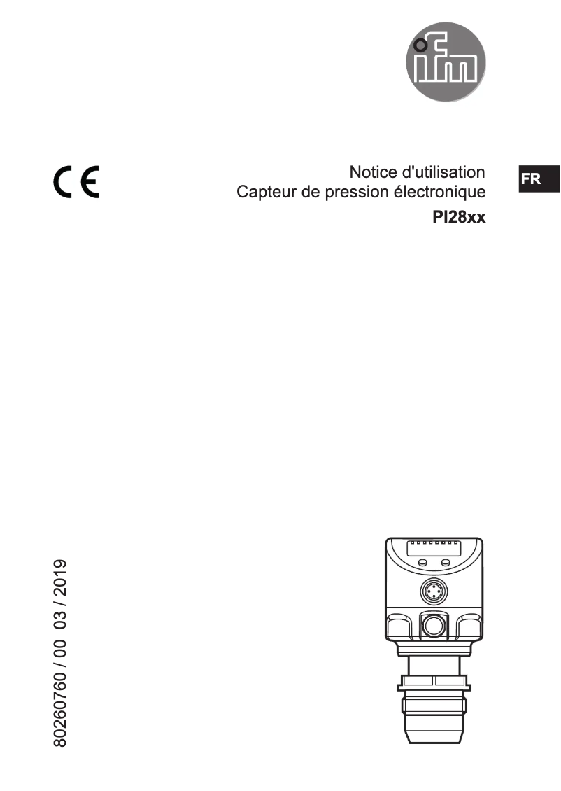 Page n°1 - Manuel utilisateur IFM PI2894