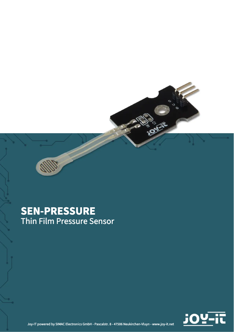 Página 1 del manual Manual de usuario Joy-It SEN-Pressure10