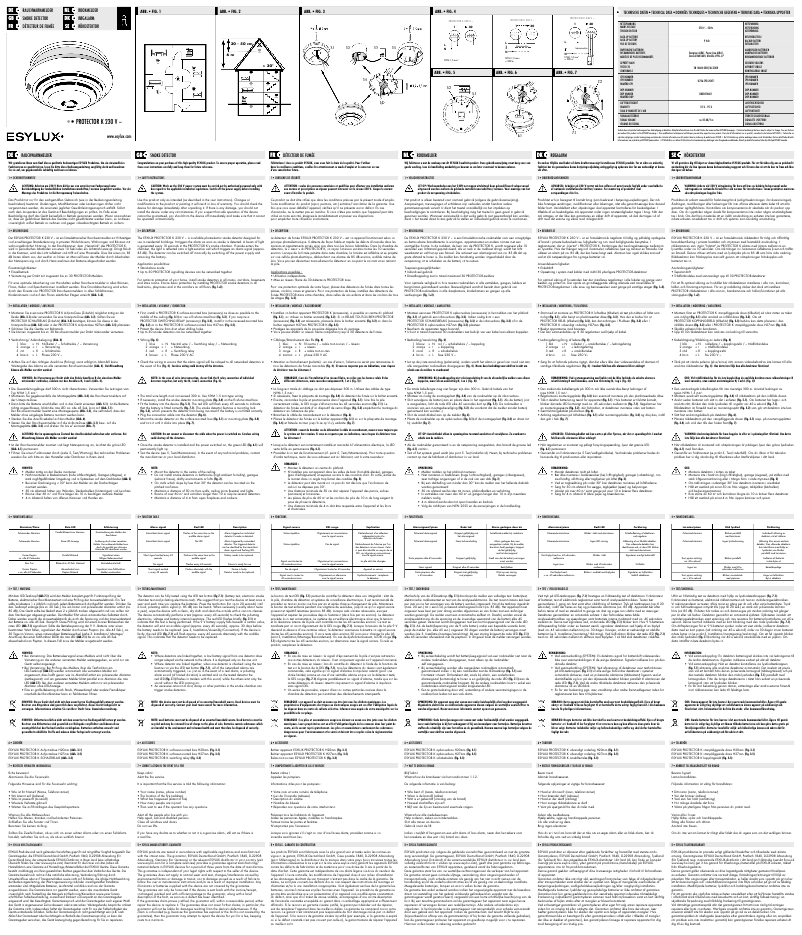 Page n°1 - Manuel utilisateur Esylux PROTECTOR K 230 V