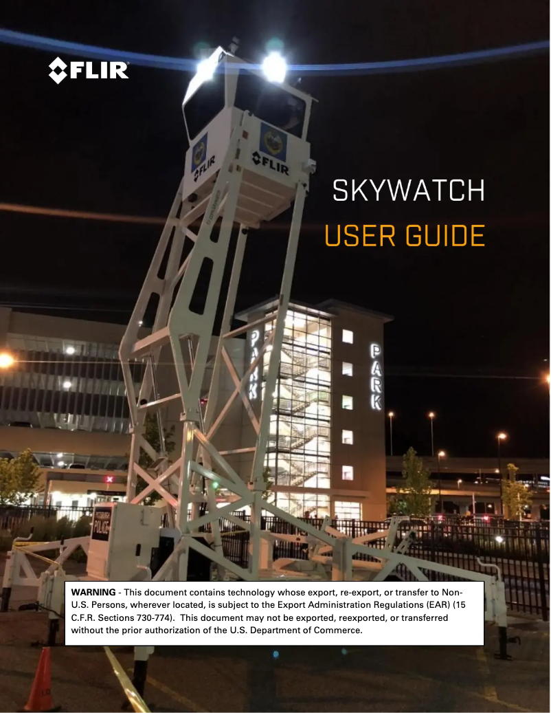 Page 1 de la notice Manuel utilisateur FLIR SkyWatch