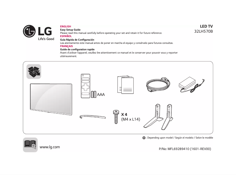 Page n°1 - Manuel utilisateur LG 32LH570B