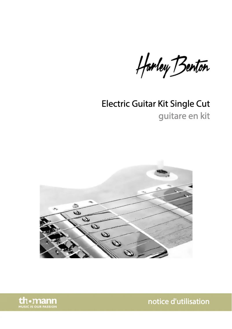 Page n°1 - Manuel utilisateur Harley Benton Single Cut