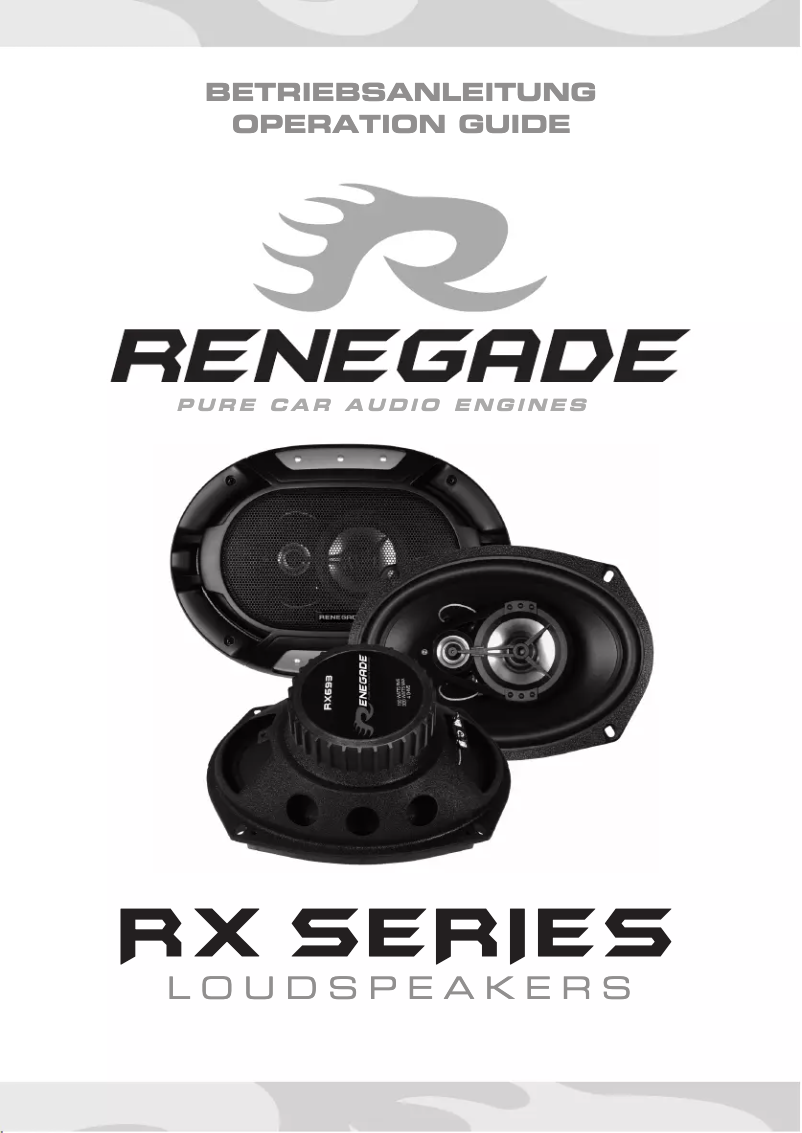 Page n°1 - Manuel utilisateur Renegade RX62