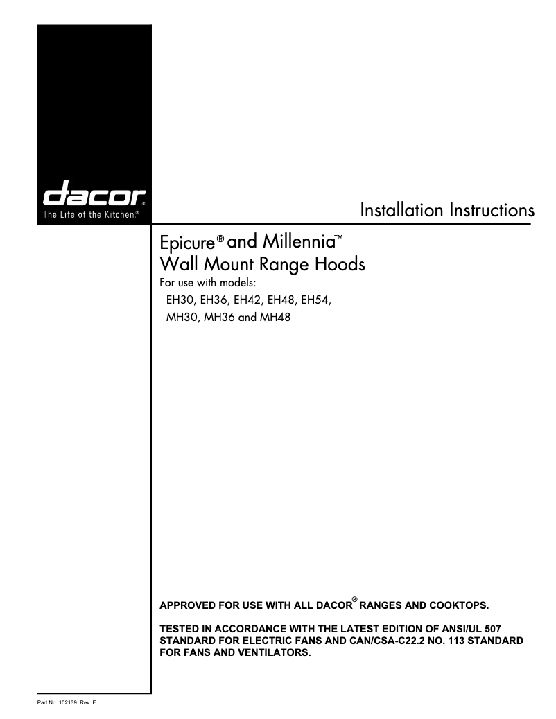 Page n°1 - Manuel utilisateur Dacor AHT10