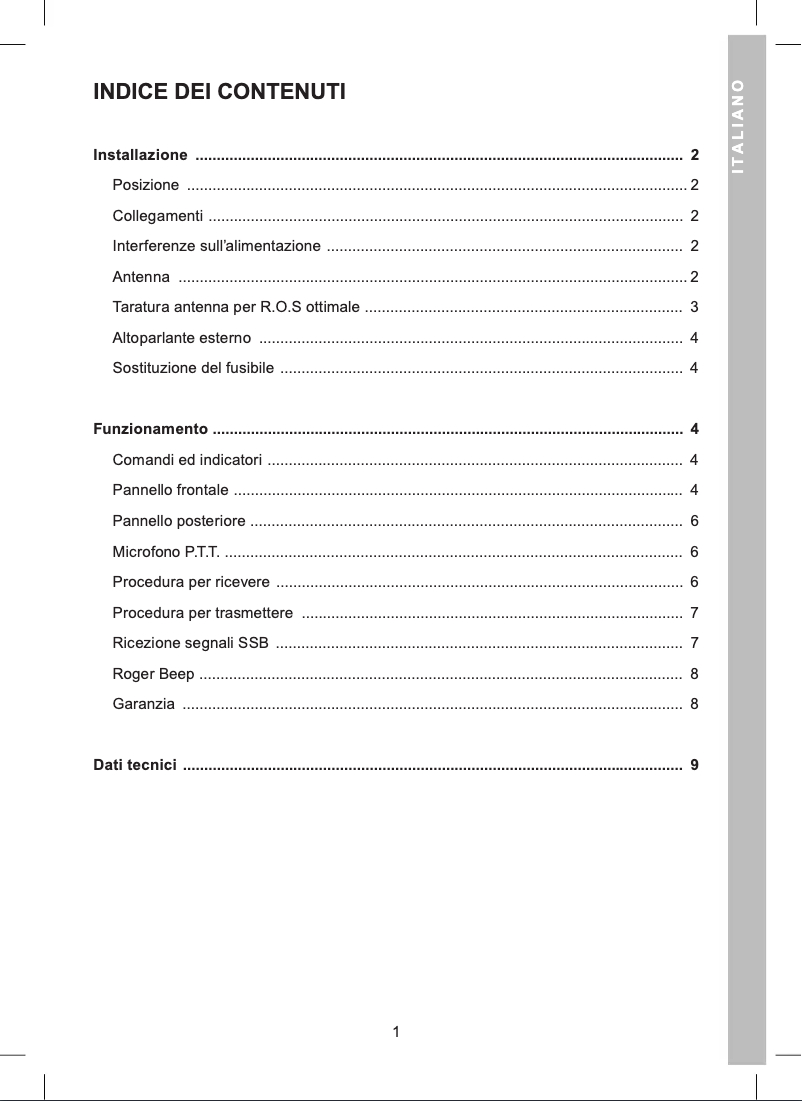 Page n°1 - Manuel utilisateur Midland XT (8001)