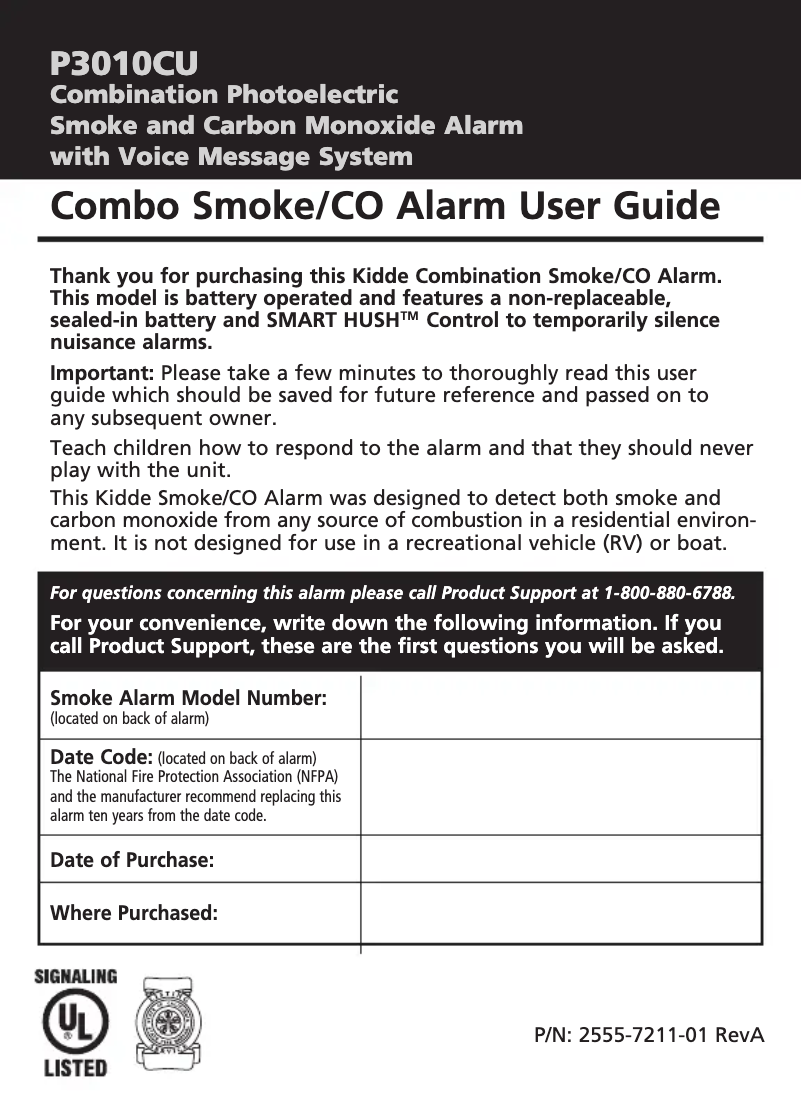 Image de la première page du manuel de l'appareil P3010CU