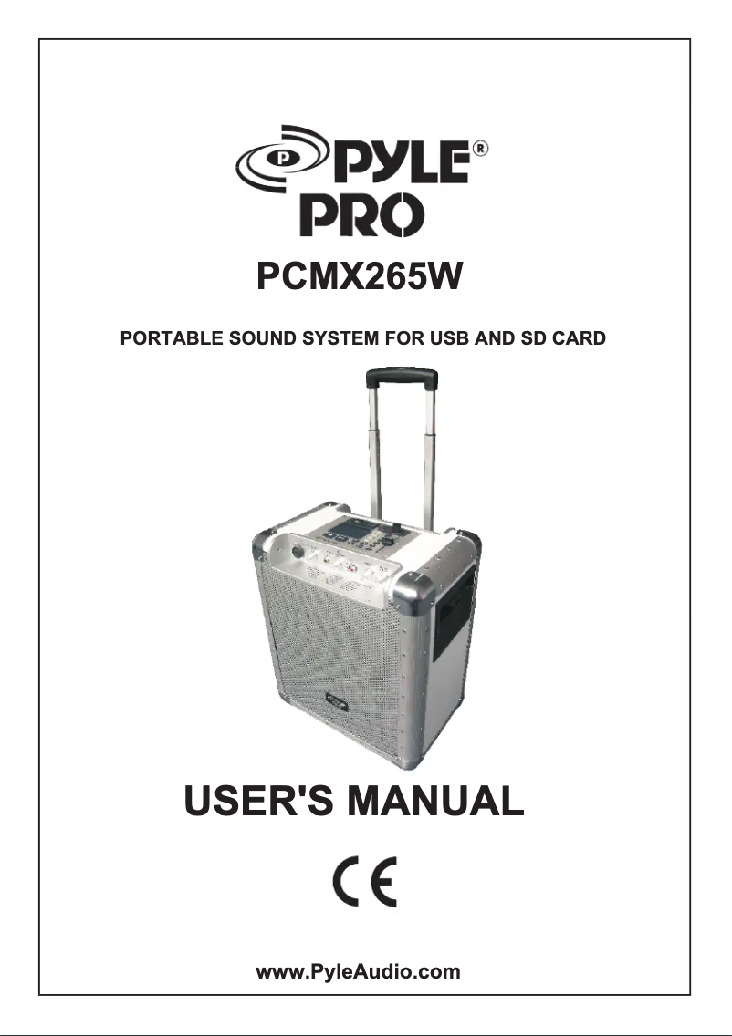 Image de la première page du manuel de l'appareil PCMX265