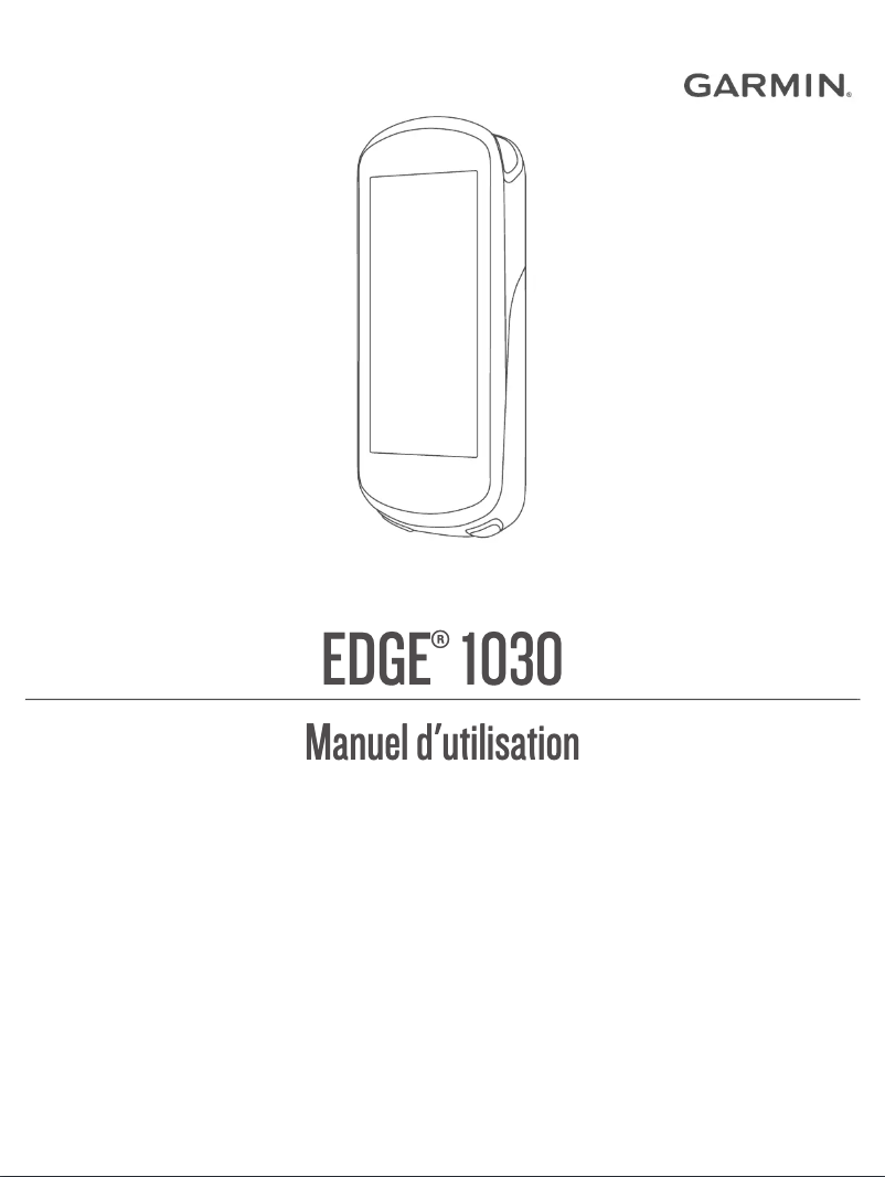 Page 1 de la notice Manuel utilisateur Garmin Edge 1030