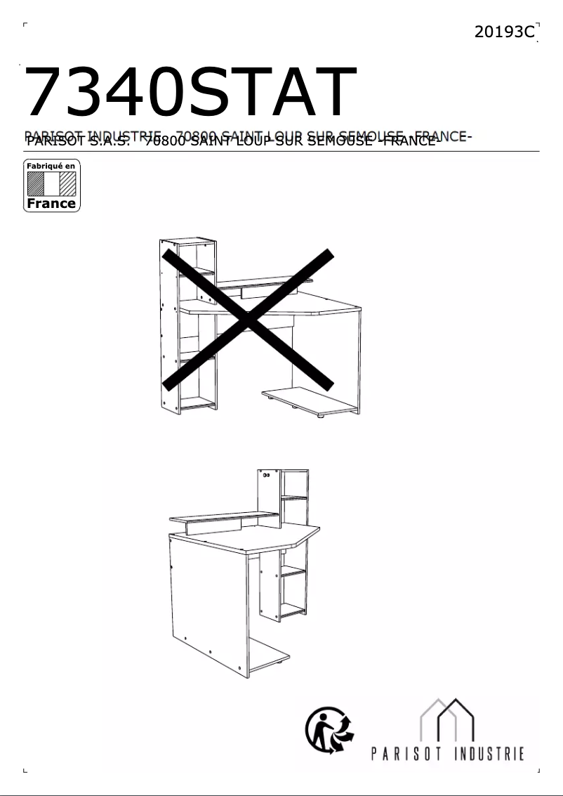 Image de la première page du manuel de l'appareil SetUp 7340STAT