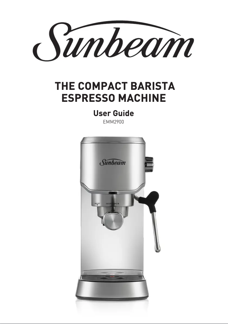 Page 1 de la notice Manuel utilisateur Sunbeam Compact Barista EMM2900SS