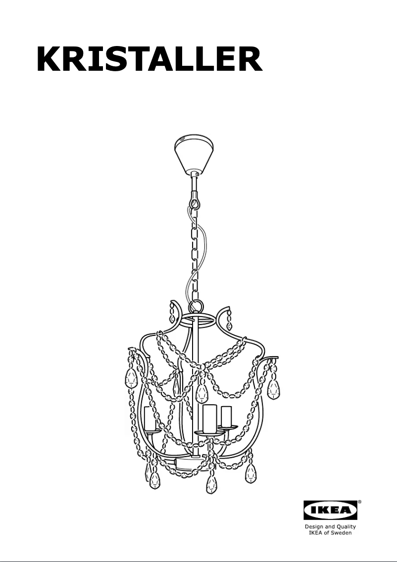 Page 1 de la notice Instructions / montage Ikea KRISTALLER