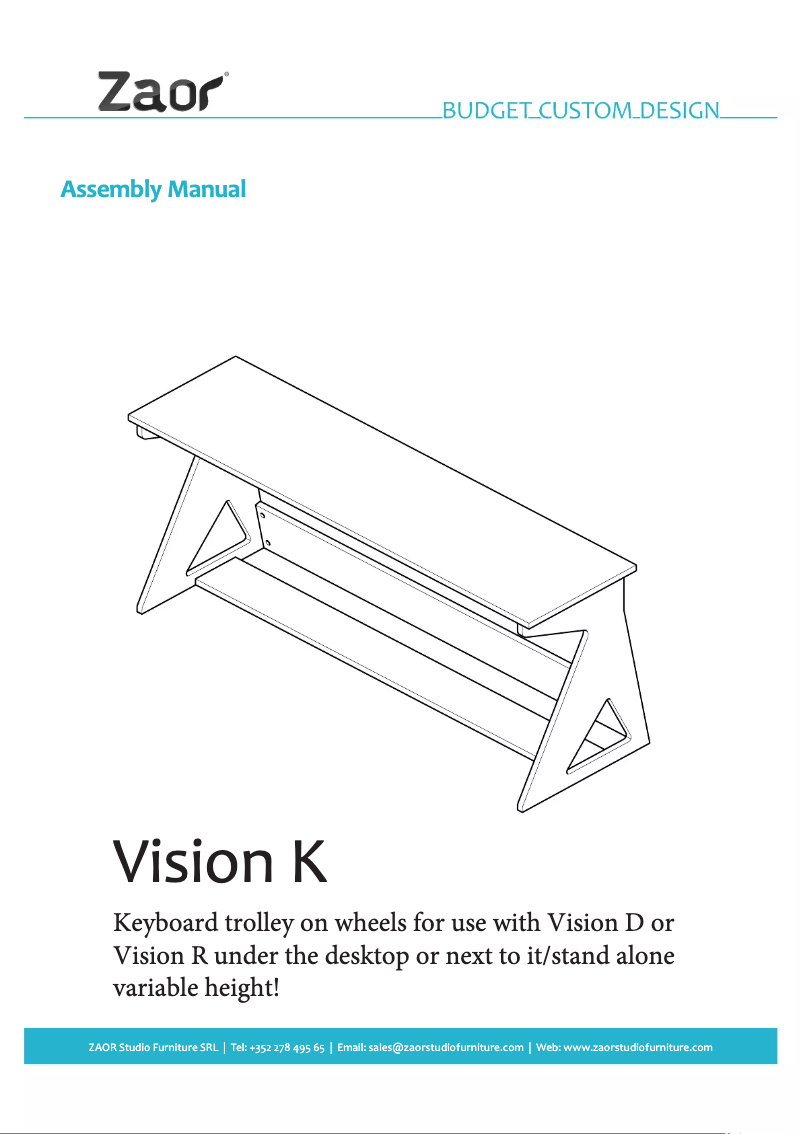 Image de la première page du manuel de l'appareil Vision K