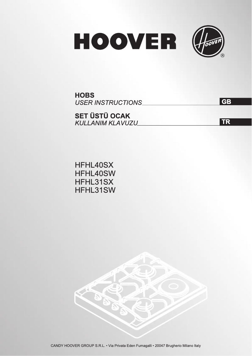 Page 1 de la notice Manuel utilisateur Hoover HFHL31SW