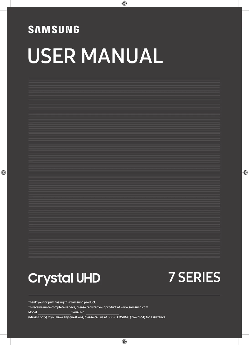 Page n°1 - Manuel utilisateur Samsung UN82TU7000F