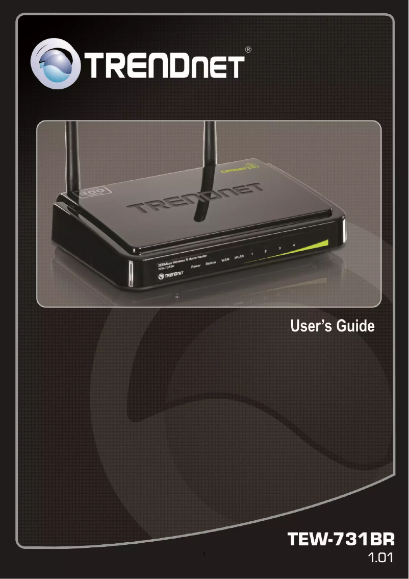 Page n°1 - Manuel utilisateur TRENDnet TEW-731BR