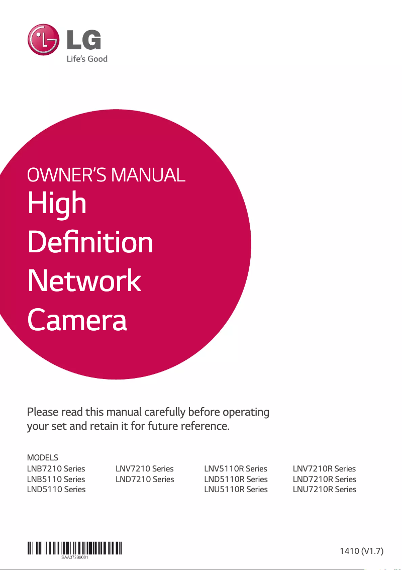 Image de la première page du manuel de l'appareil LNB7210