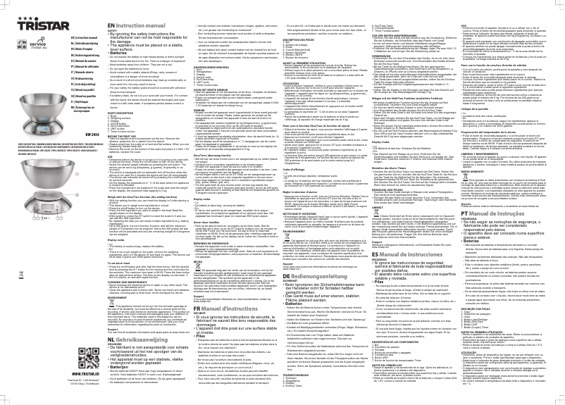 Image de la première page du manuel de l'appareil KW-2436
