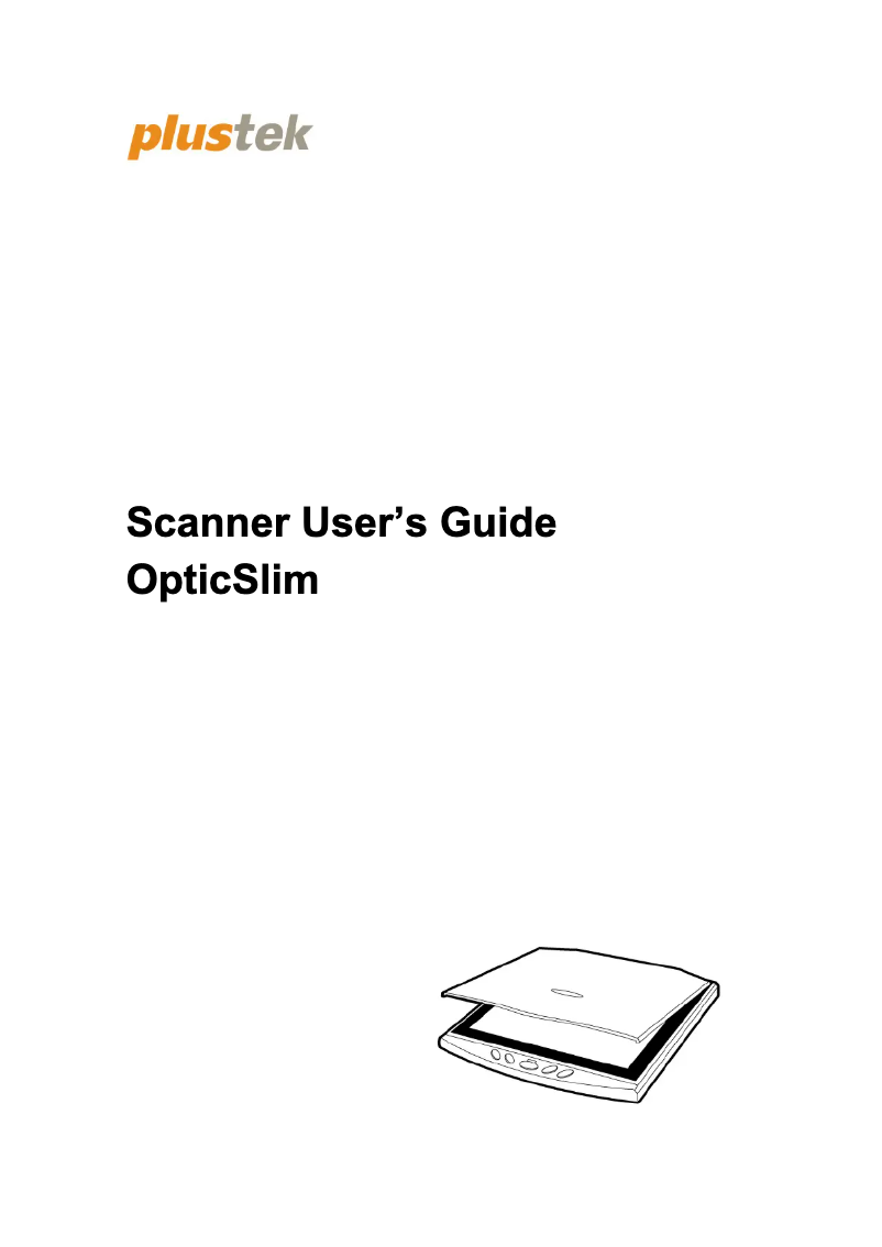 Page n°1 - Manuel utilisateur Plustek OpticSlim 550 Plus