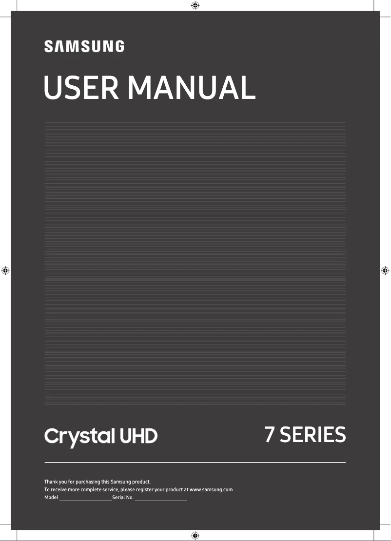 Page n°1 - Manuel utilisateur Samsung UHD 43TU7090