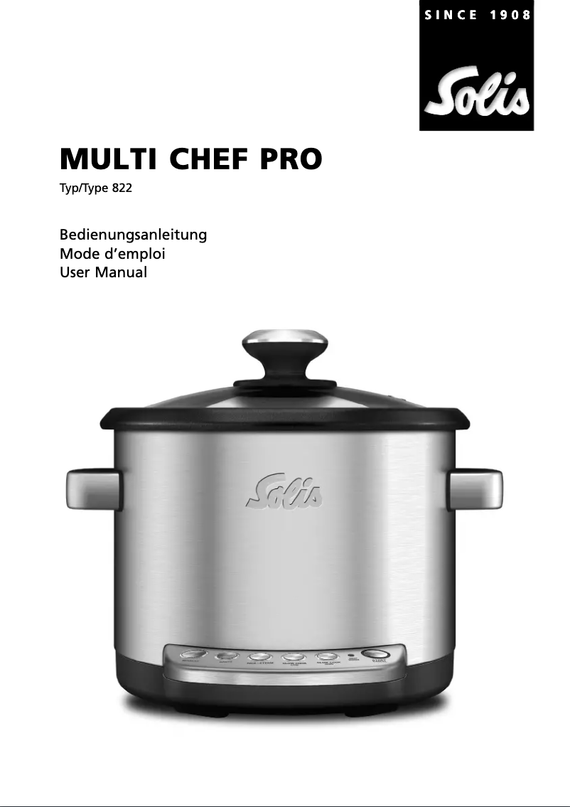 Image de la première page du manuel de l'appareil Multi Chef Pro 822