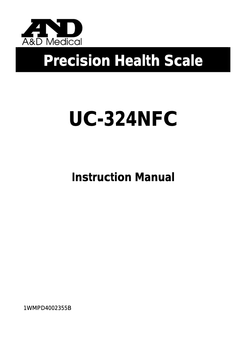 Image de la première page du manuel de l'appareil UC-324NFC