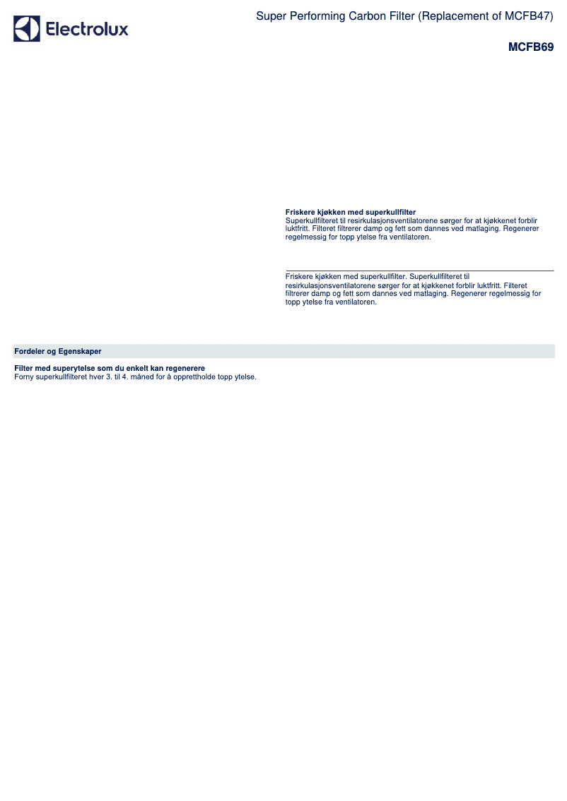 Image de la première page du manuel de l'appareil MCFB69