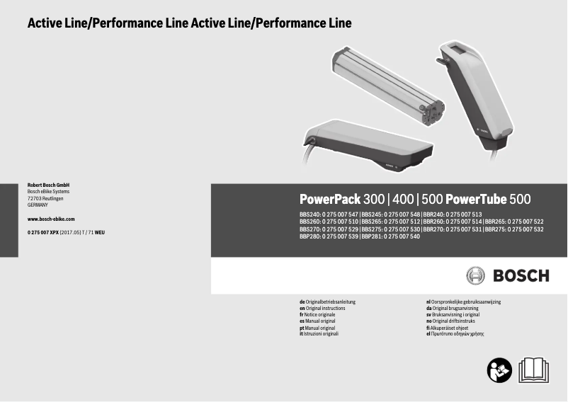 Image de la première page du manuel de l'appareil PowerTube 500