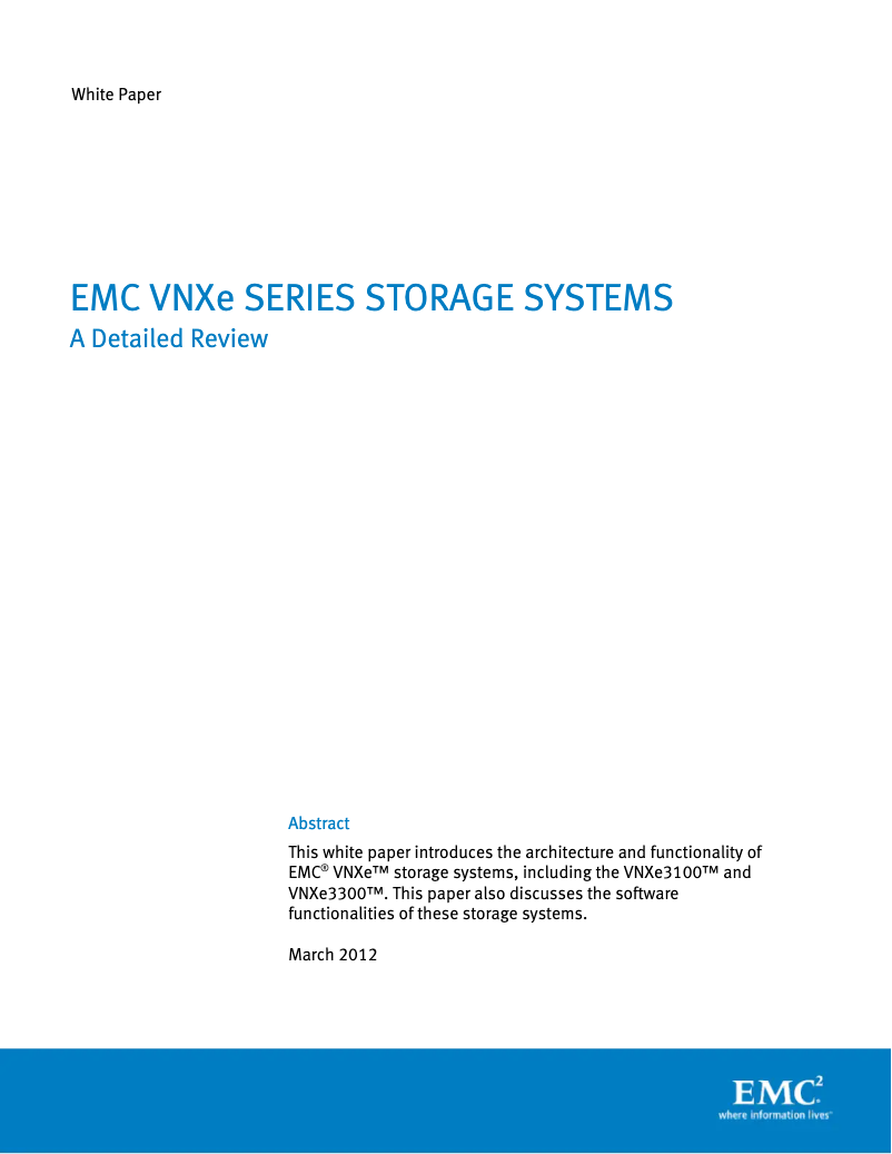 Image de la première page du manuel de l'appareil VNXe3300