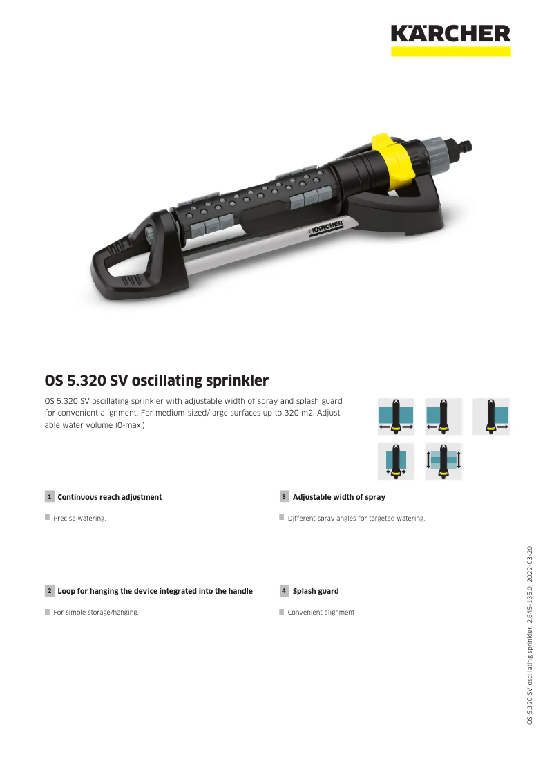 Page 1 de la notice Manuel utilisateur Kärcher OS 5.320 SV