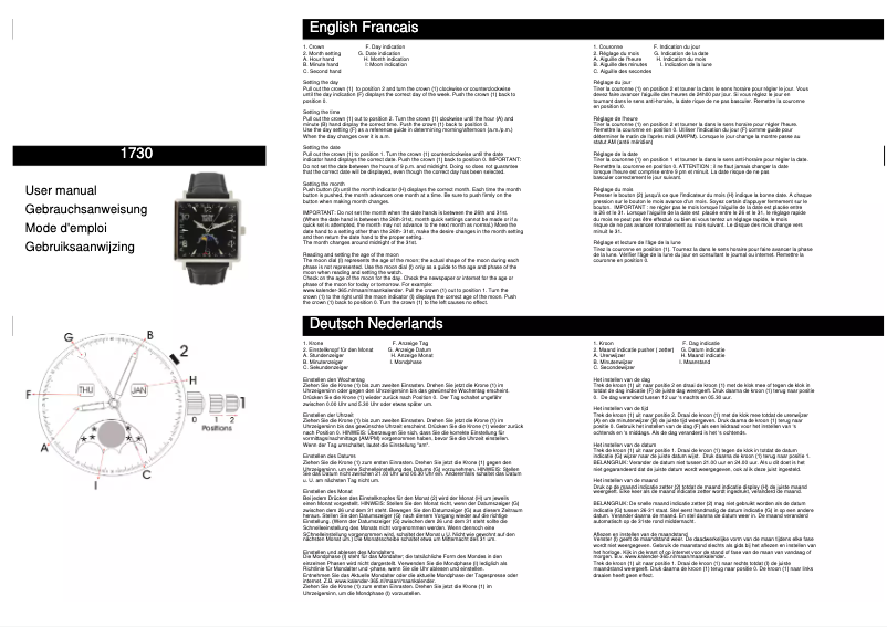 Page n°1 - Manuel utilisateur Davis 1730