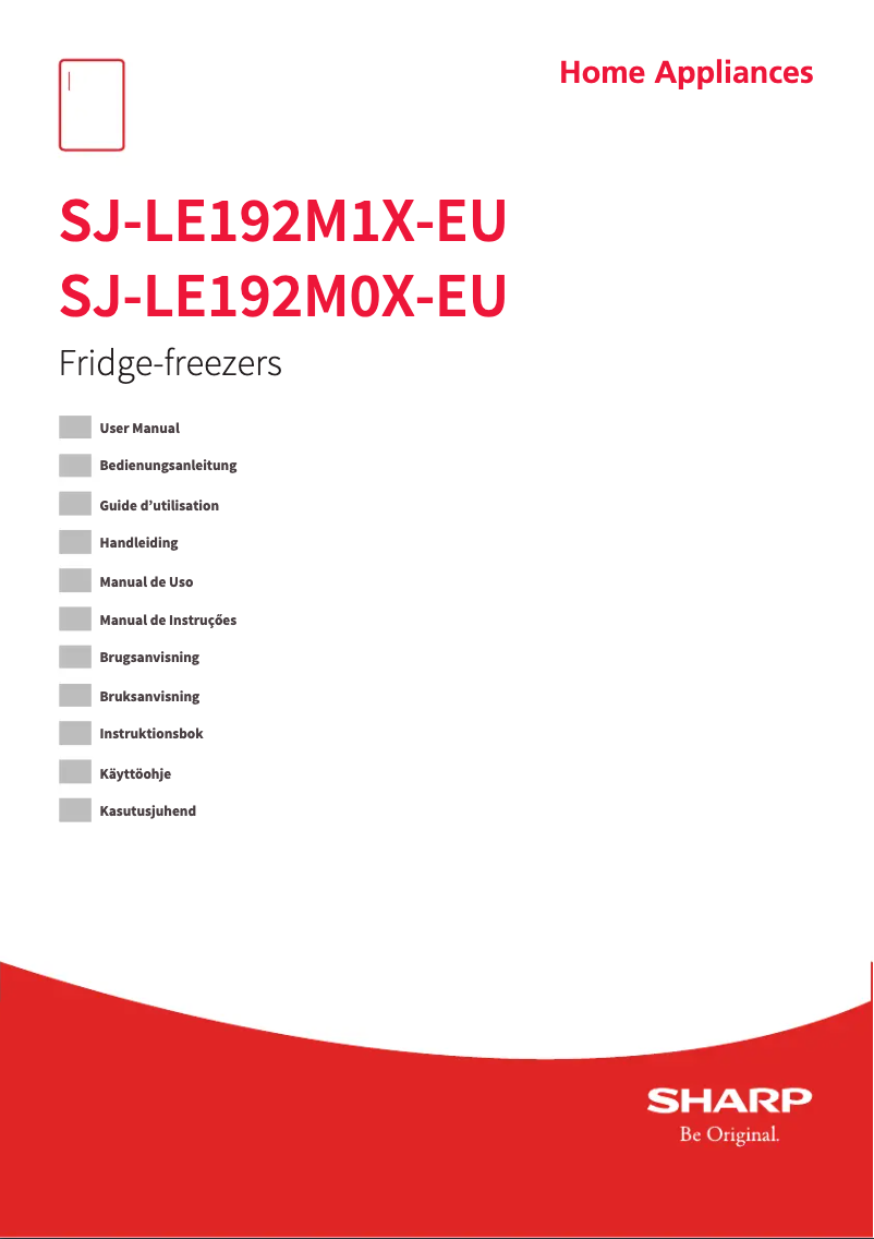 Page n°1 - Manuel utilisateur Sharp SJ-LE192M1X-EU