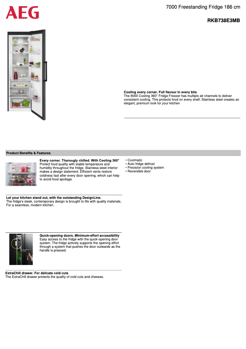 Page n°1 - Fiche technique AEG RKB738E3MB