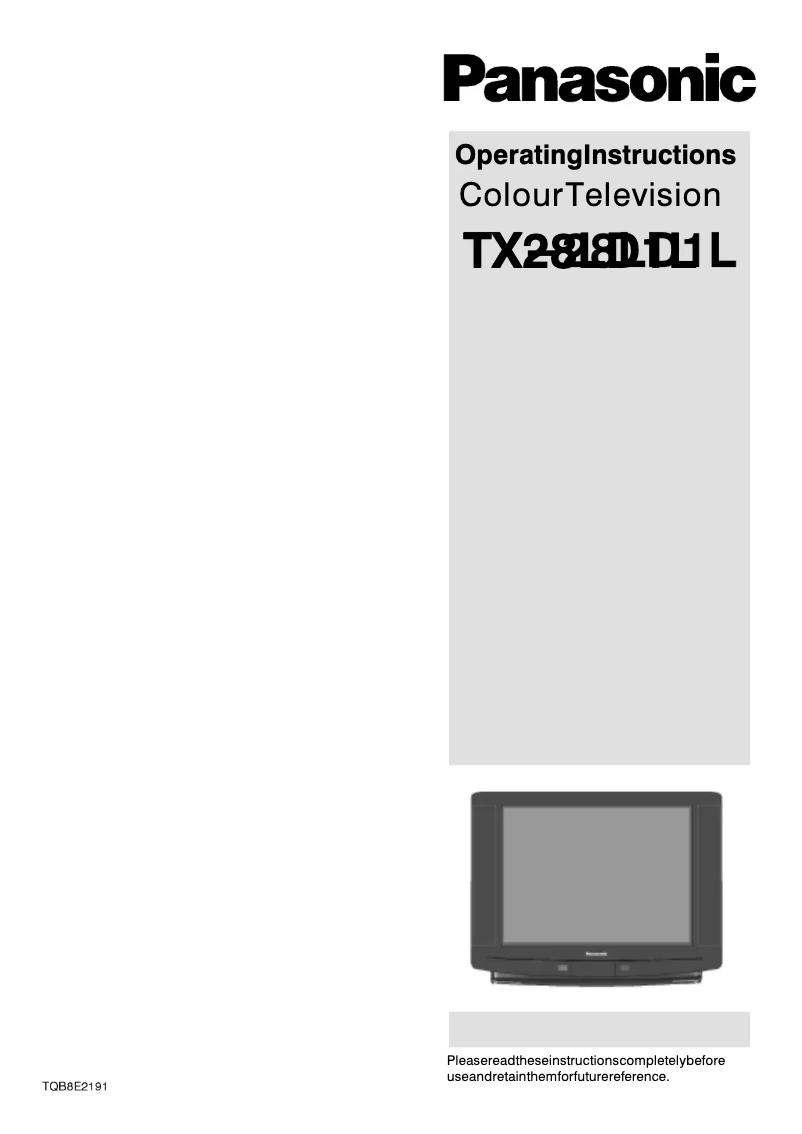 Página 1 del manual Manual de usuario Panasonic TX-28LD1L