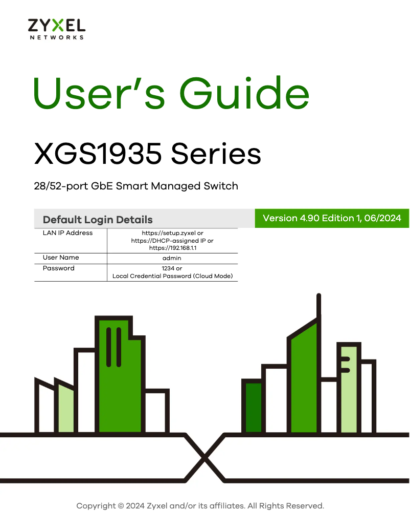Page n°1 - Manuel utilisateur ZyXEL XGS1935-28
