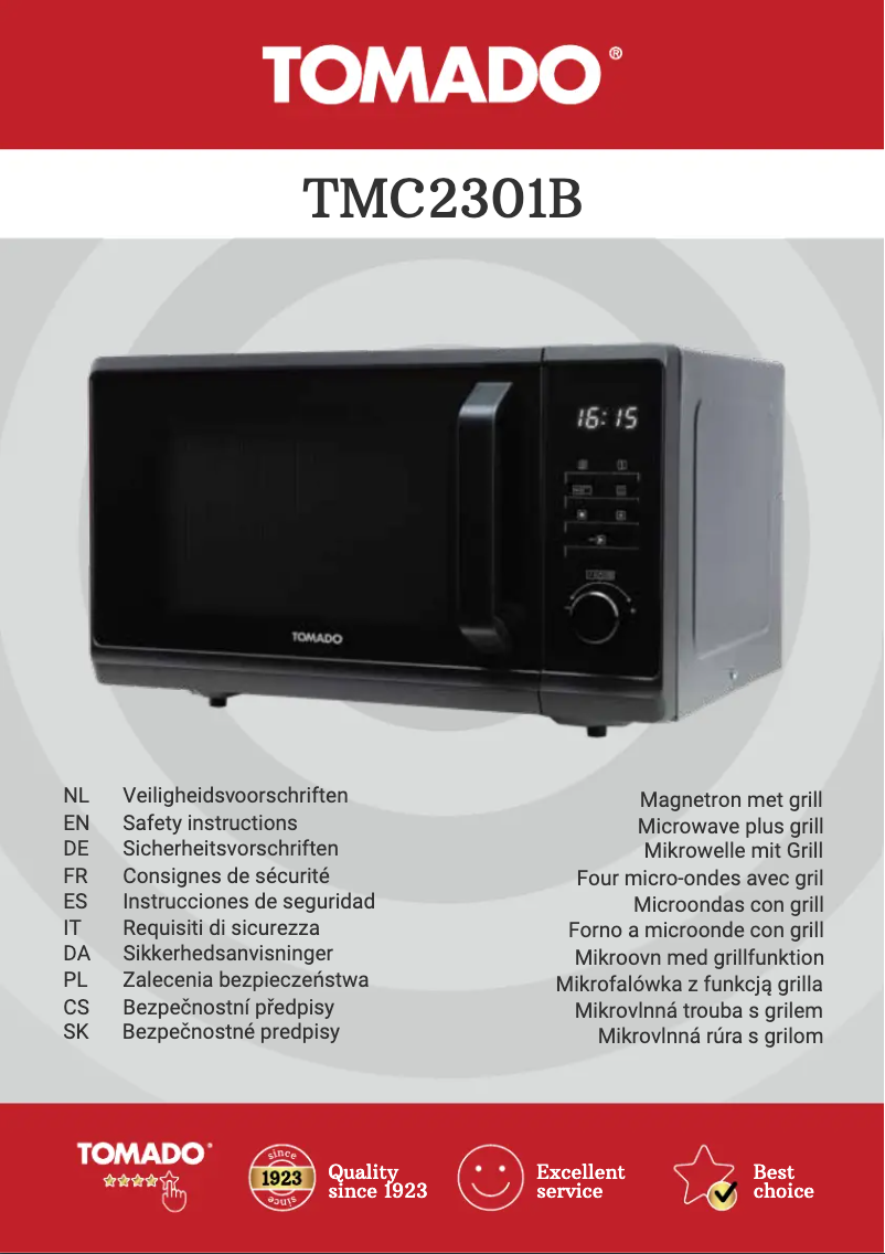 Page n°1 - Fiche technique Tomado TMC2301B