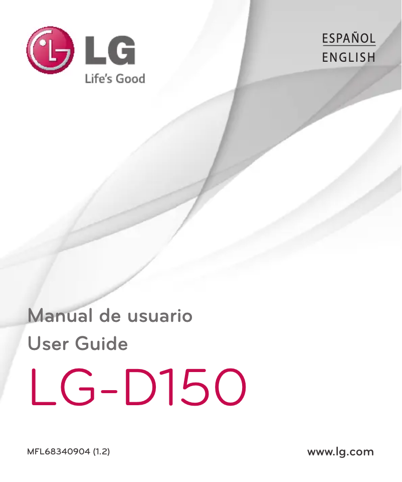 Page 1 de la notice Manuel utilisateur LG LG-D150