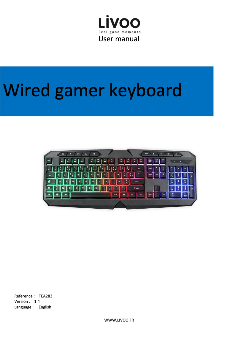 Page n°1 - Manuel utilisateur Livoo TEA283