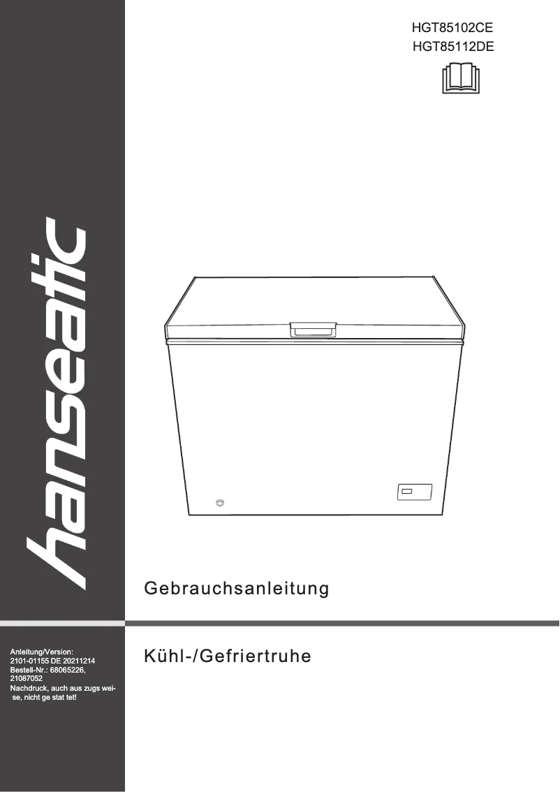 Page 1 de la notice Manuel utilisateur Hanseatic HGT85112DE