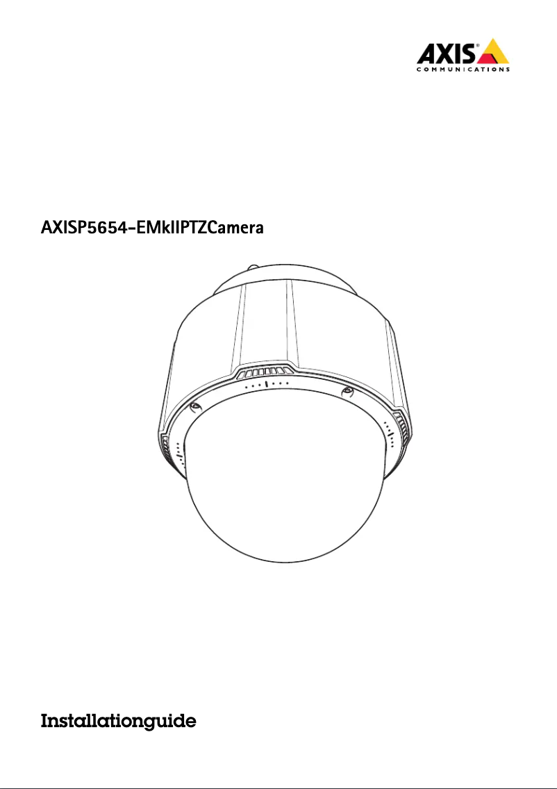 Page 1 de la notice Mode d'emploi Axis P5654-E