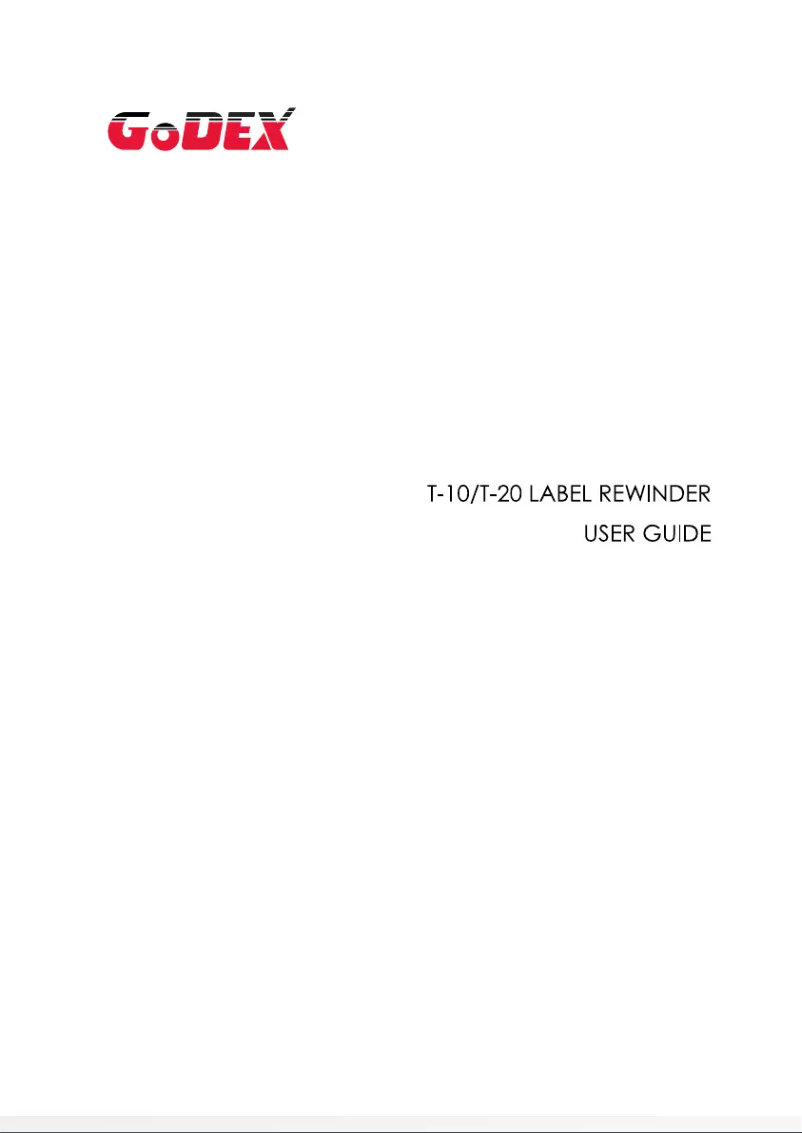 Page 1 de la notice Manuel utilisateur Godex T10