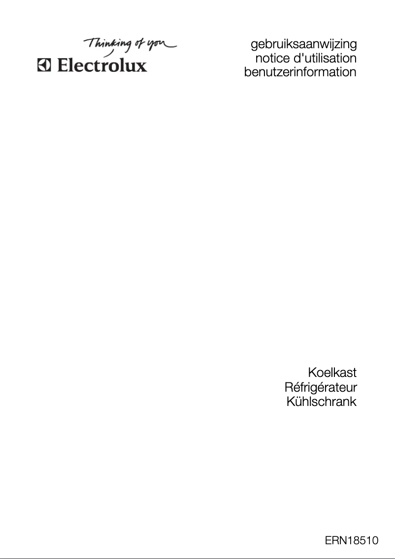 Page 1 de la notice Manuel utilisateur Electrolux ERN 18510