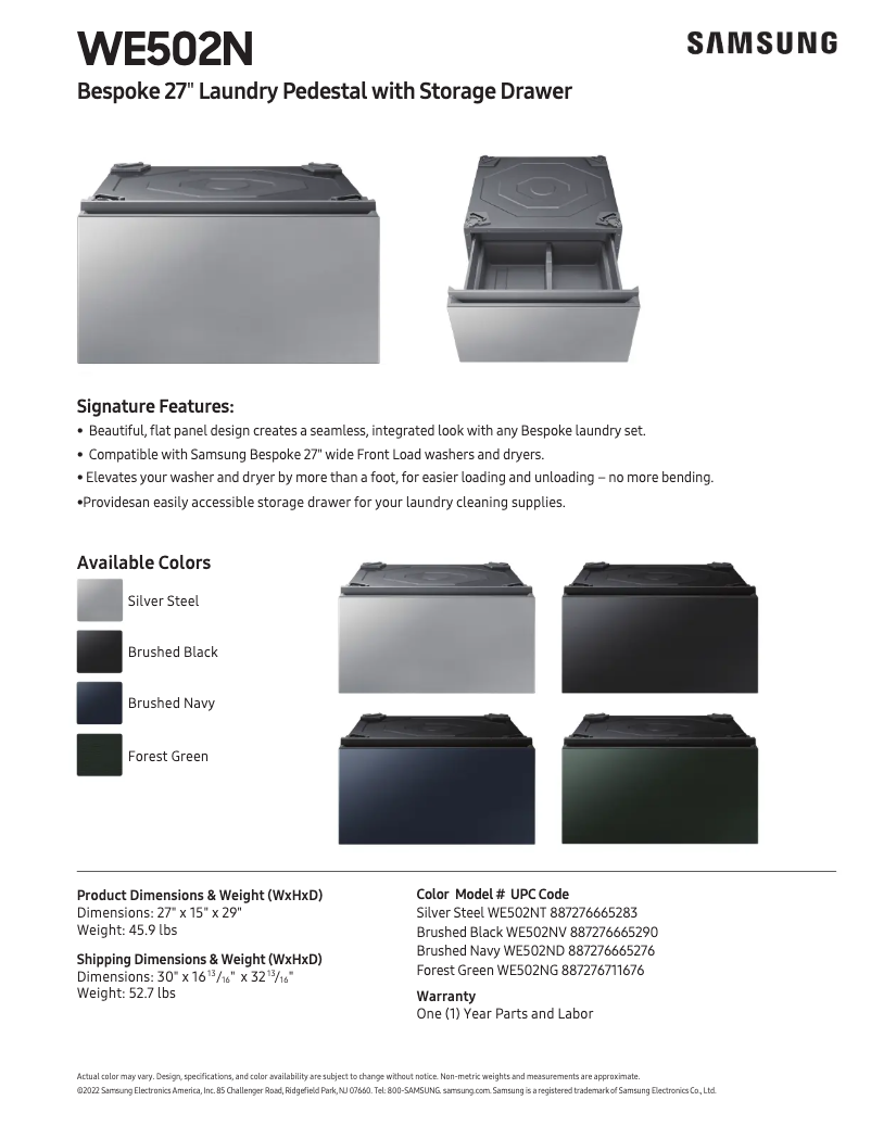 Image de la première page du manuel de l'appareil WE502NT