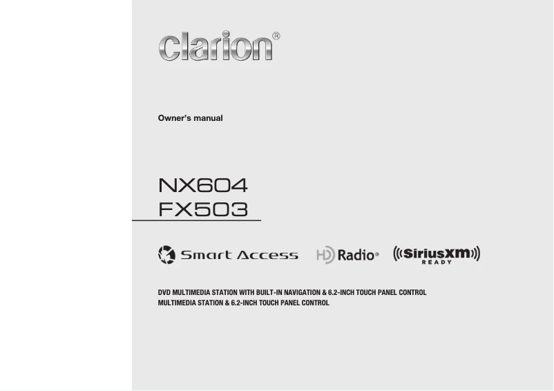 Image de la première page du manuel de l'appareil FX503