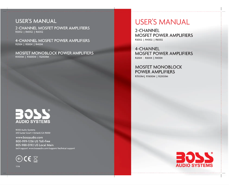 Page 1 de la notice Manuel utilisateur Boss R4002