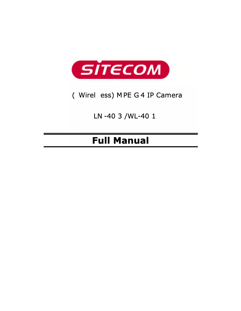 Page n°1 - Manuel utilisateur Sitecom WL-401