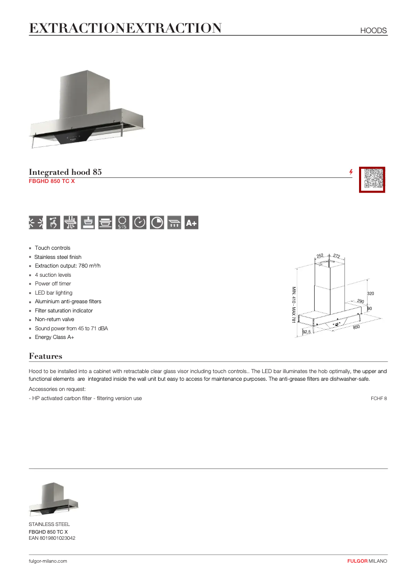 Image de la première page du manuel de l'appareil FBGHD 850 TC X