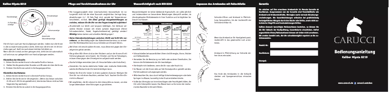 Página 1 del manual Manual de usuario Carucci Miyota 8219