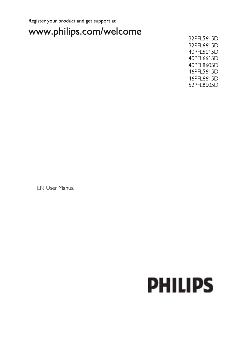 Page 1 de la notice Manuel utilisateur Philips 40PFL5615D