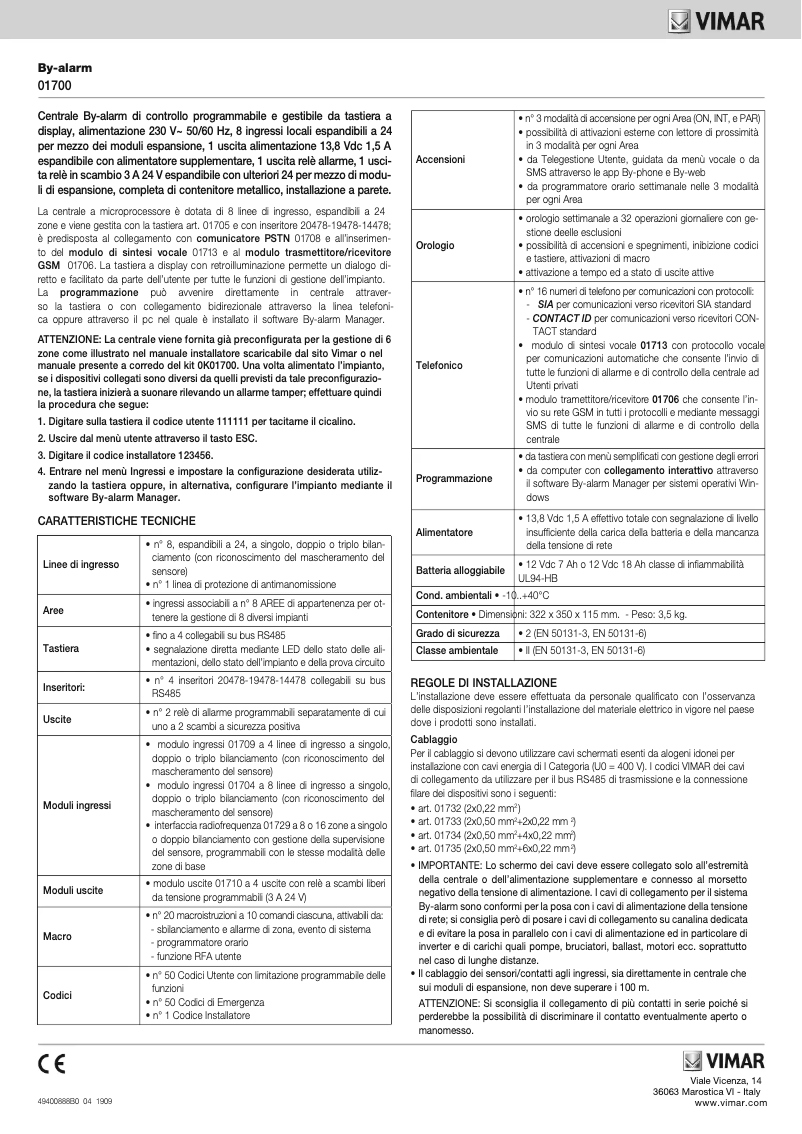 Image de la première page du manuel de l'appareil 01700