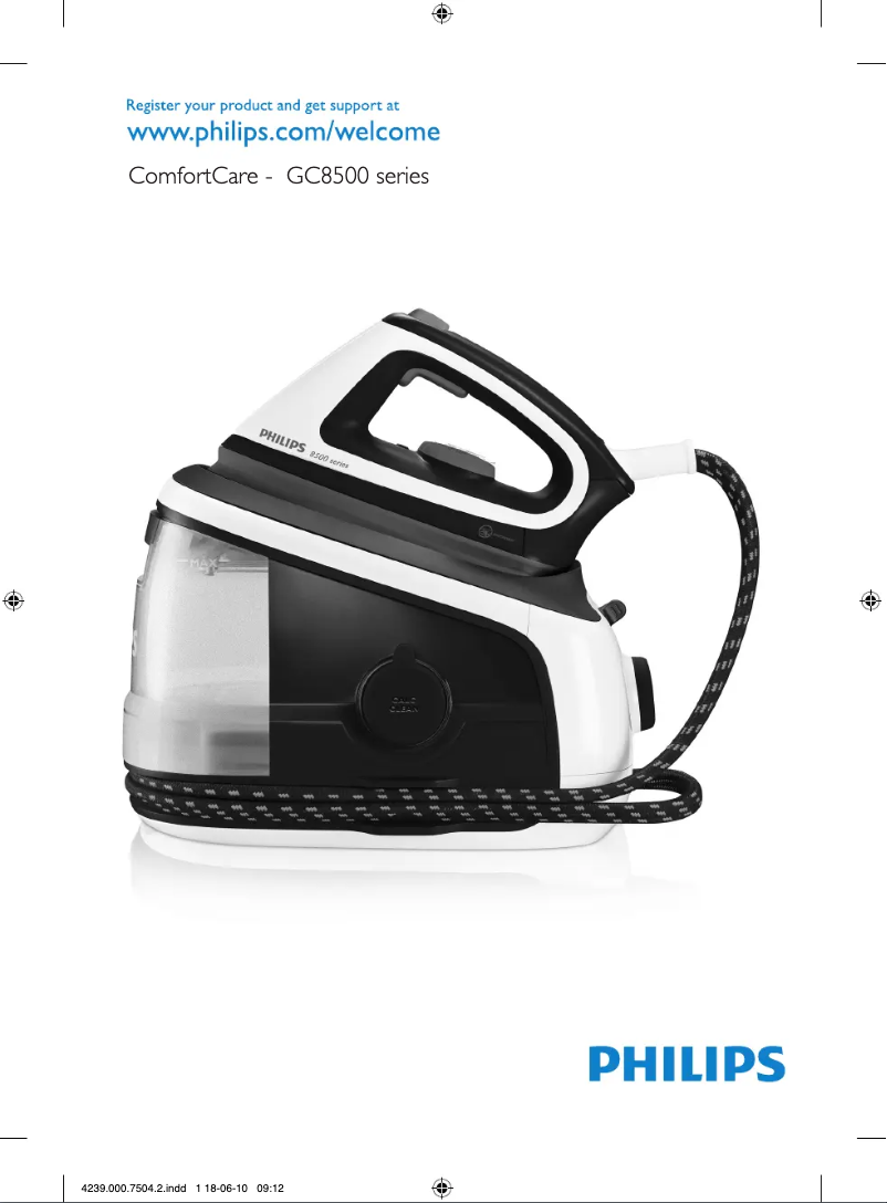 Image de la première page du manuel de l'appareil ComfortCare GC8500